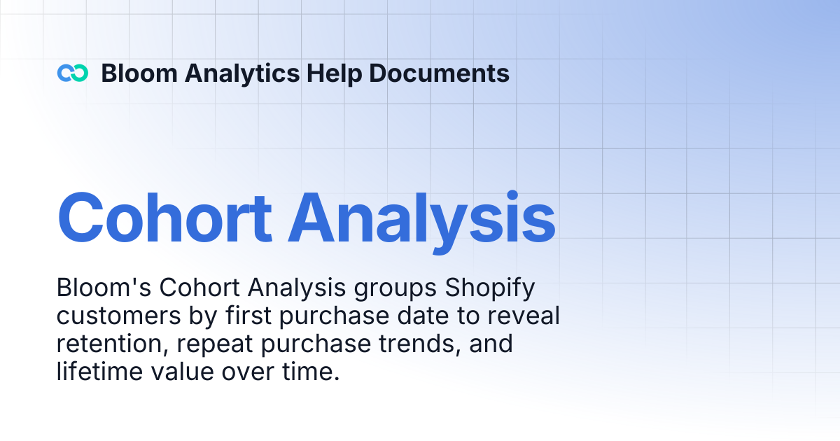 Cohort Analysis | Bloom: Profit Analytics